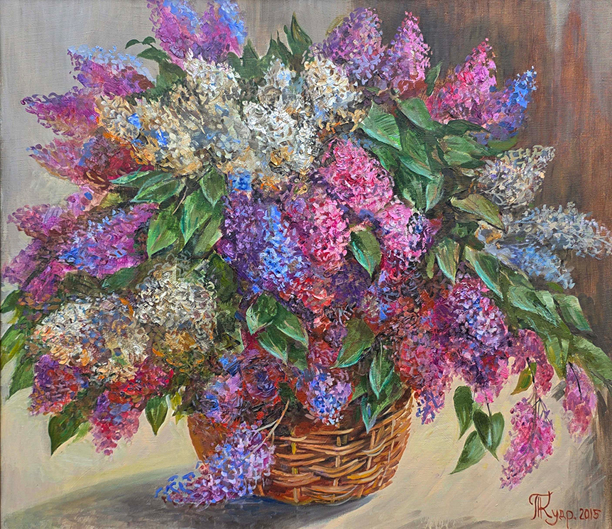 Сирень в корзине